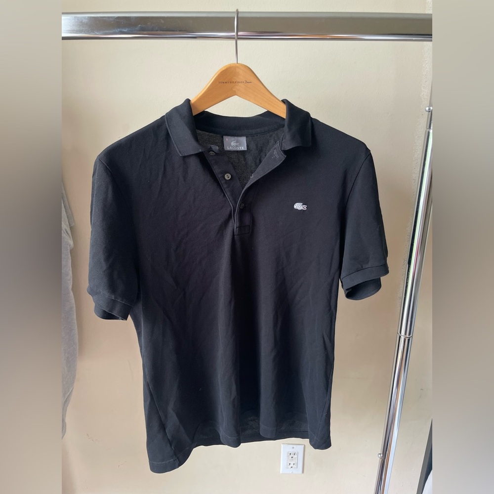 Lacoste black classic polo T shirt size M